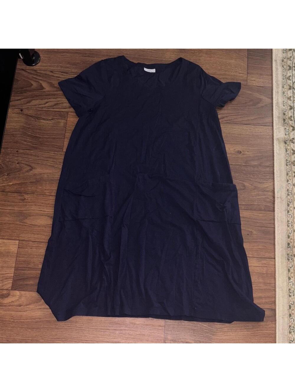 J.Jill Navy Blue Casual Dress laganlook Loose Boxy Soft basic minimal M TALL